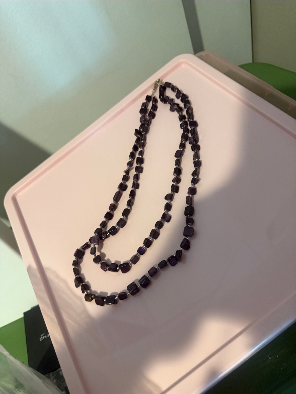 Purple Beaded Women's Necklace - Unbranded